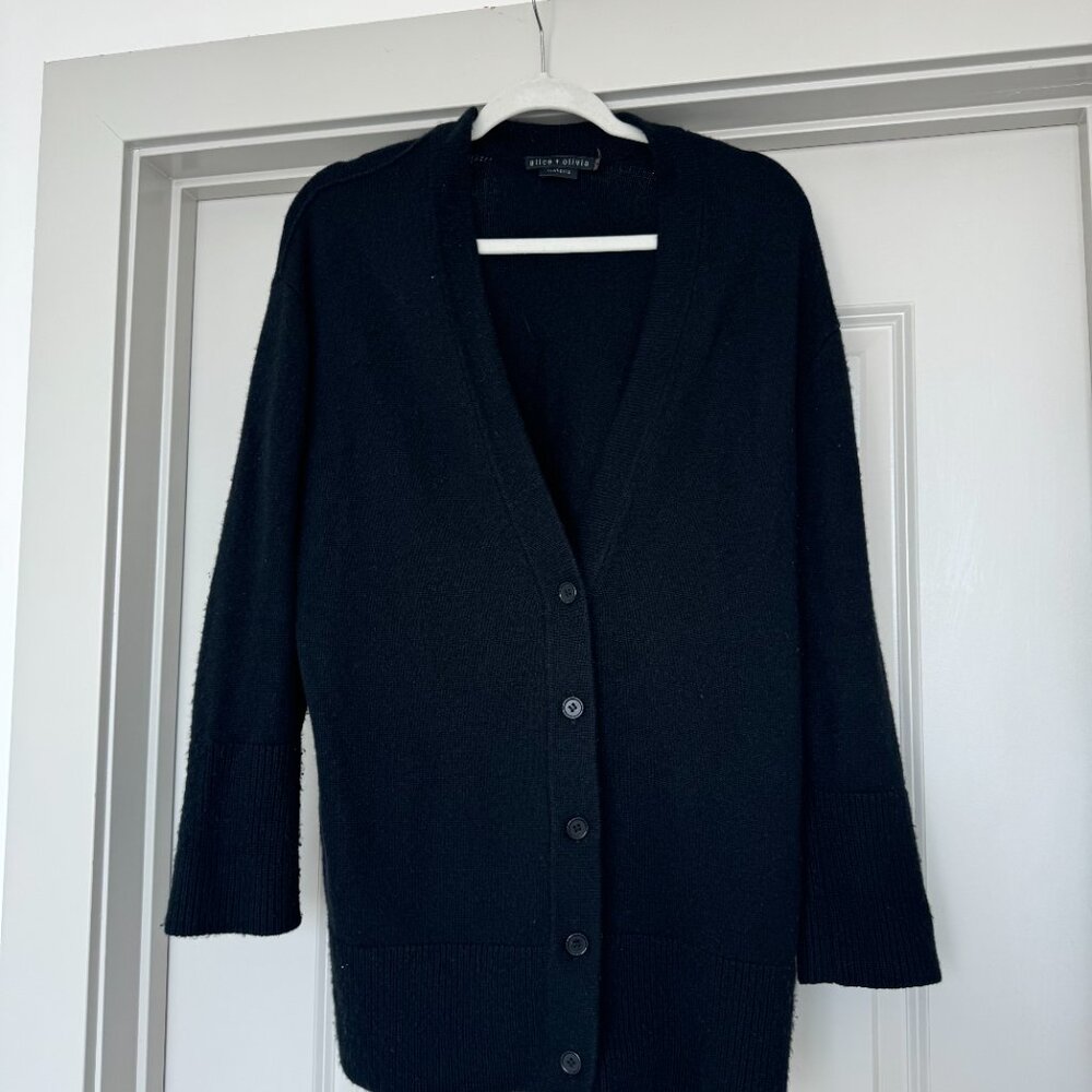 Alice + Olivia Classics Black Cardigan